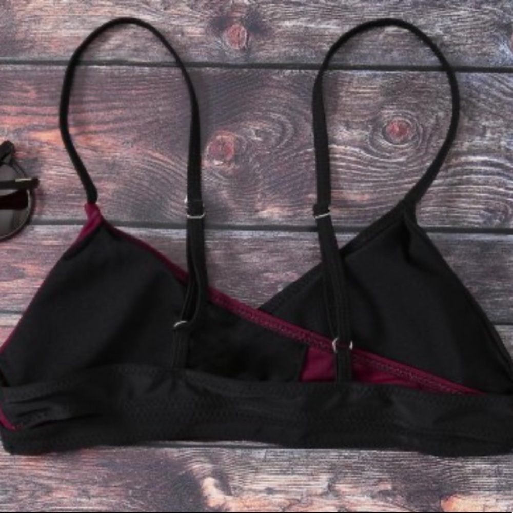 Color Block Wrap Bikini - Picture 2 of 4